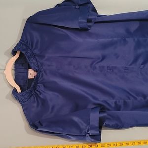 Worthington Women's 1X Blue Silk Blouse